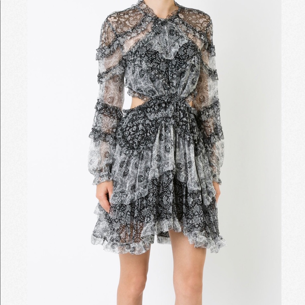 Zimmermann side cutout ruffled dress size 2